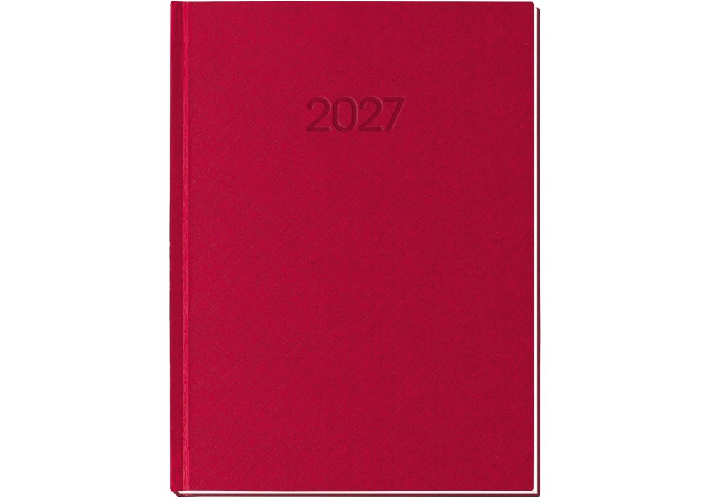 Щоденник датований 2027, КЛІТИНКА, червоний, А5 ECONOMIX